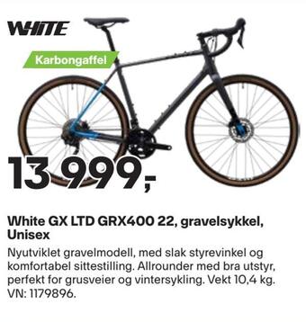 XXL Sport White gx ltd grx400 22, gravelsykkel, unisex tilbud