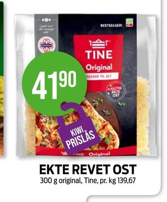 Kiwi Ekte revet ost tilbud