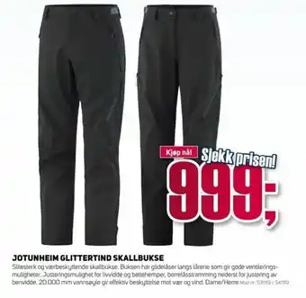 Sport 1 Jotunheim Glittertind Skallbukse tilbud