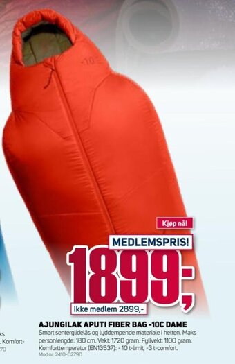 Sport 1 Ajungilak Aputi Fiber Bag - 10C Dame tilbud