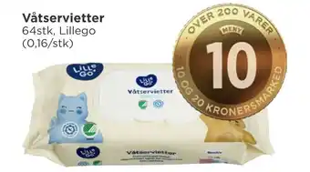 Meny Våtservietter Lillego tilbud