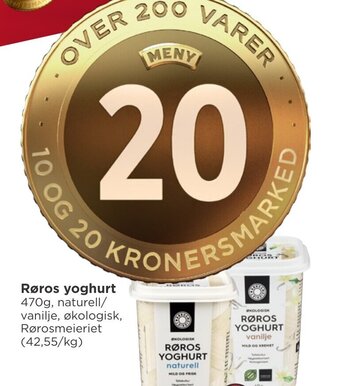 Meny Røros Yoghurt tilbud
