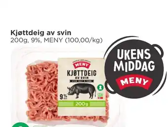 Meny Kjøttdeig Av Svin Meny tilbud