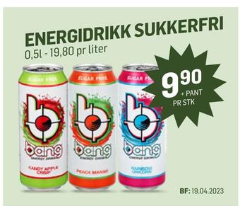 Holdbart Energidrikk sukkerfri tilbud