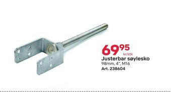 Byggmax Justerbar søylesko tilbud