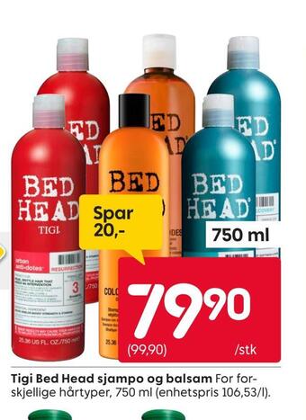 Rusta Tigi bed head sjampo og balsam tilbud