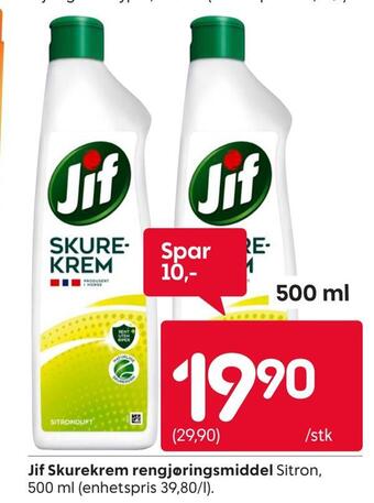 Rusta Jif skurekrem rengjøringsmiddel tilbud