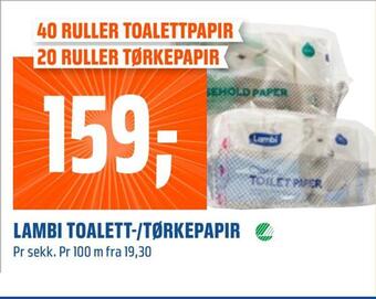 Coop Obs Lambi toalett-/tørkepapir tilbud