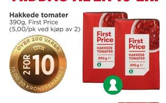 Meny Hakkede tomater tilbud