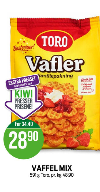 Kiwi Toro Vaffel Mix tilbud