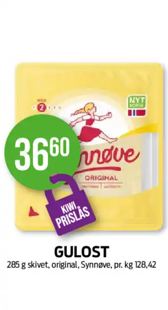 Kiwi Gulost Synnøve tilbud