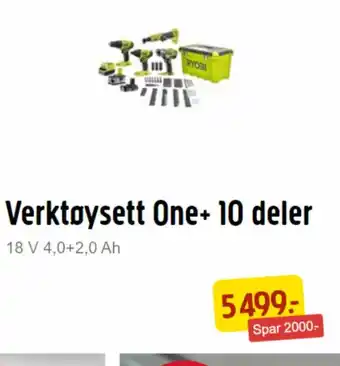 Jula Verktøysett One+10 Deler tilbud
