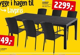 jem & fix Hagebord havanna tilbud