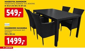jem & fix Hagebord havanna tilbud