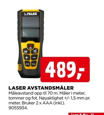 jem & fix Laser avstandsmåler tilbud