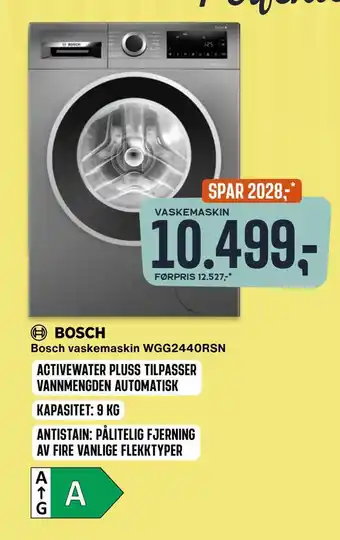 Skousen Bosch vaskemaskin wgg2440rsn tilbud