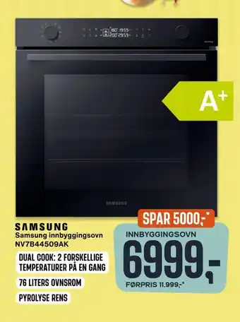 Skousen Samsung innbyggingsovn nv7b44509ak tilbud