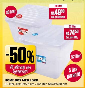 Europris Home box med lokk tilbud