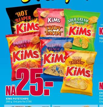 Europris Kims potetchips tilbud