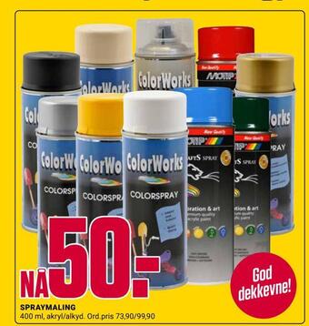 Europris Spraymaling tilbud