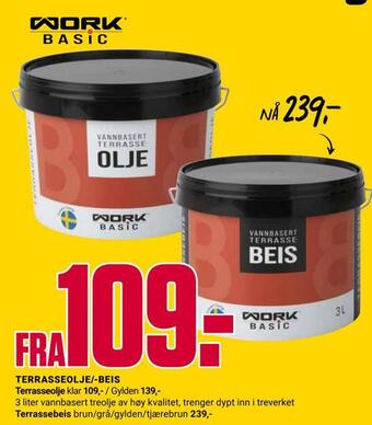 Europris Terrasseolje/-beis tilbud