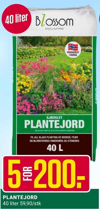 Europris Plantejord tilbud
