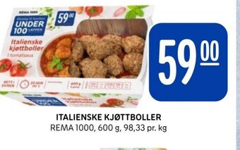 Rema 1000 Italienske Kjøttboller tilbud