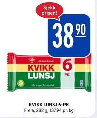 Rema 1000 Kvikk Lunsj 6-Pk tilbud
