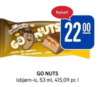 Rema 1000 Go Nuts Isbjørn-is tilbud