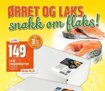 Coop Obs 1,5 kg laksekoteletter tilbud