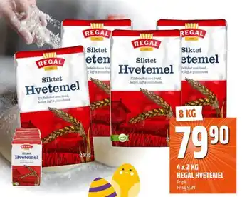 Coop Obs 4 x 2 kg regal hvetemel tilbud