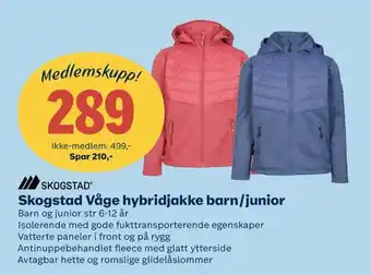 Coop Obs Skogstad våge hybridjakke barn/junior tilbud