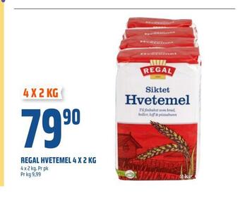 Coop Obs Regal hvetemel 4 x 2 kg tilbud