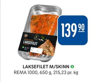 Rema 1000 Laksefilet m/skinn tilbud