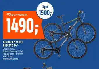 Coop Obs Alprace sykkel 240/240 24'' tilbud