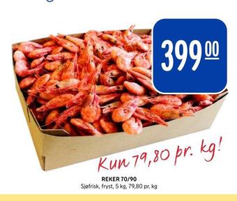 Rema 1000 Reker 70/90 tilbud