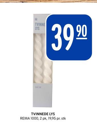 Rema 1000 Tvinnede lys tilbud