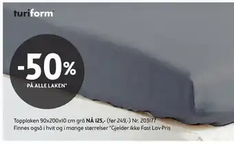 -50% på alle laken*