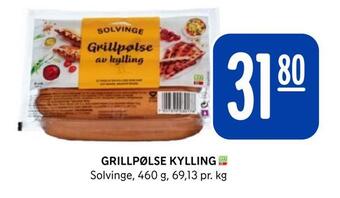 Rema 1000 Grillpølse kylling tilbud