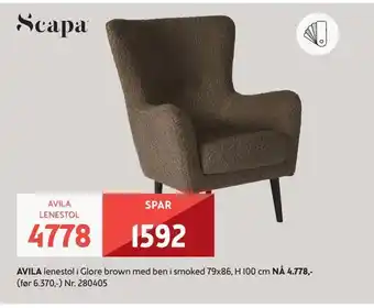 Bohus Avila lenestol tilbud