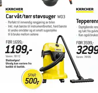 Thansen Car våt/tørr støvsuger tilbud