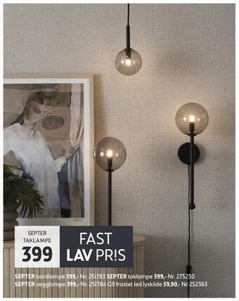 Bohus Septer taklampe tilbud