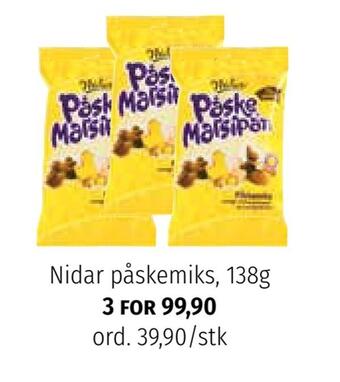 Nille Nidar påskemiks, 138g tilbud