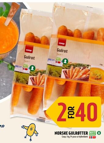 Coop Prix Norske gulrøtter tilbud