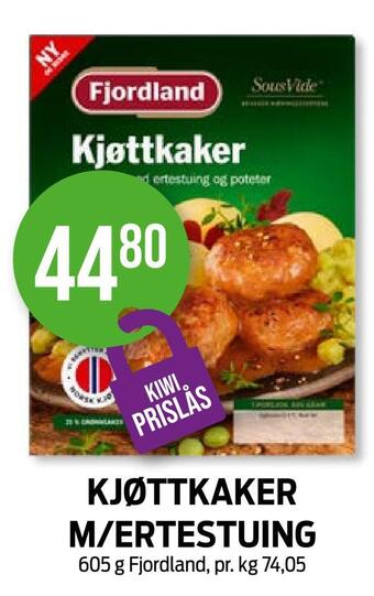 Kiwi Kjøttkaker m/ertestuing tilbud