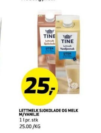 Bunnpris Tine vaniljemelk tilbud
