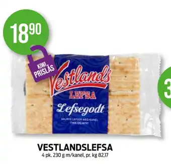 Kiwi Vestlands lefse tilbud