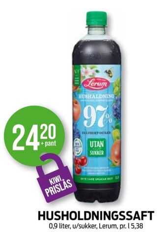 Kiwi Lerum saft tilbud
