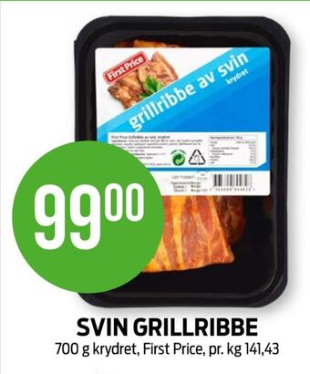 Kiwi First price ribbe tilbud