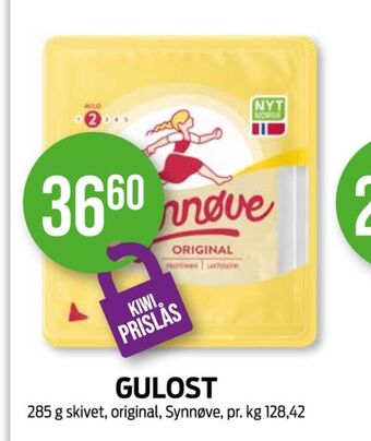 Kiwi Synnøve finden skiveost tilbud